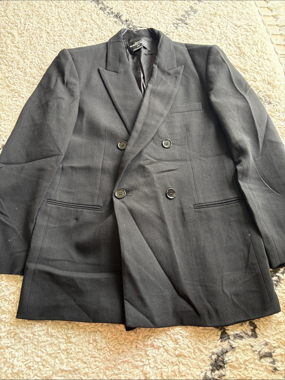 Zara Intro The Classics black double breast blazer jacket